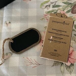 Pampered Chef Ash Wood & Chalkboard Tags